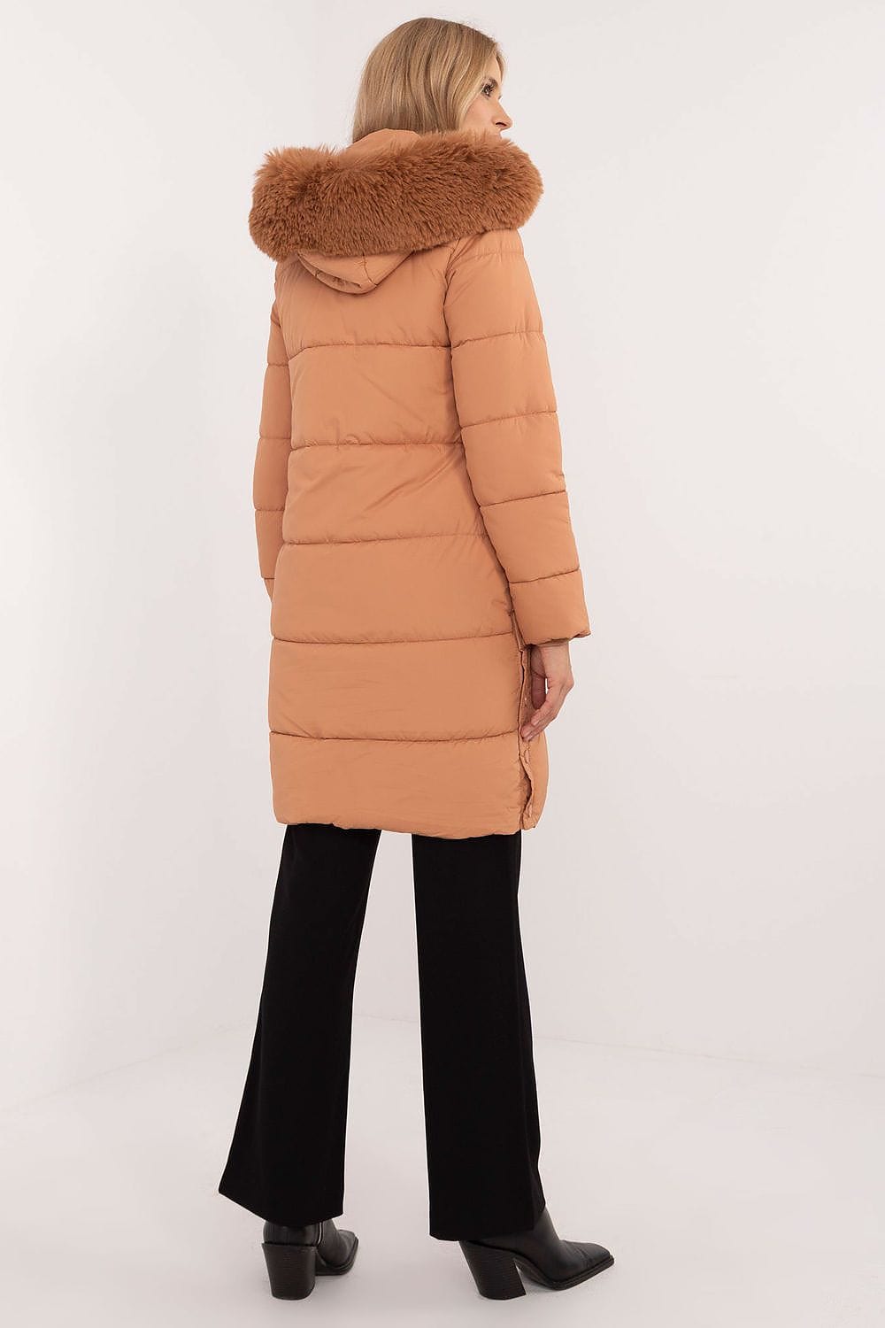 Women’s Long Quilted Winter Hooded Jacket - ShalayeFashion