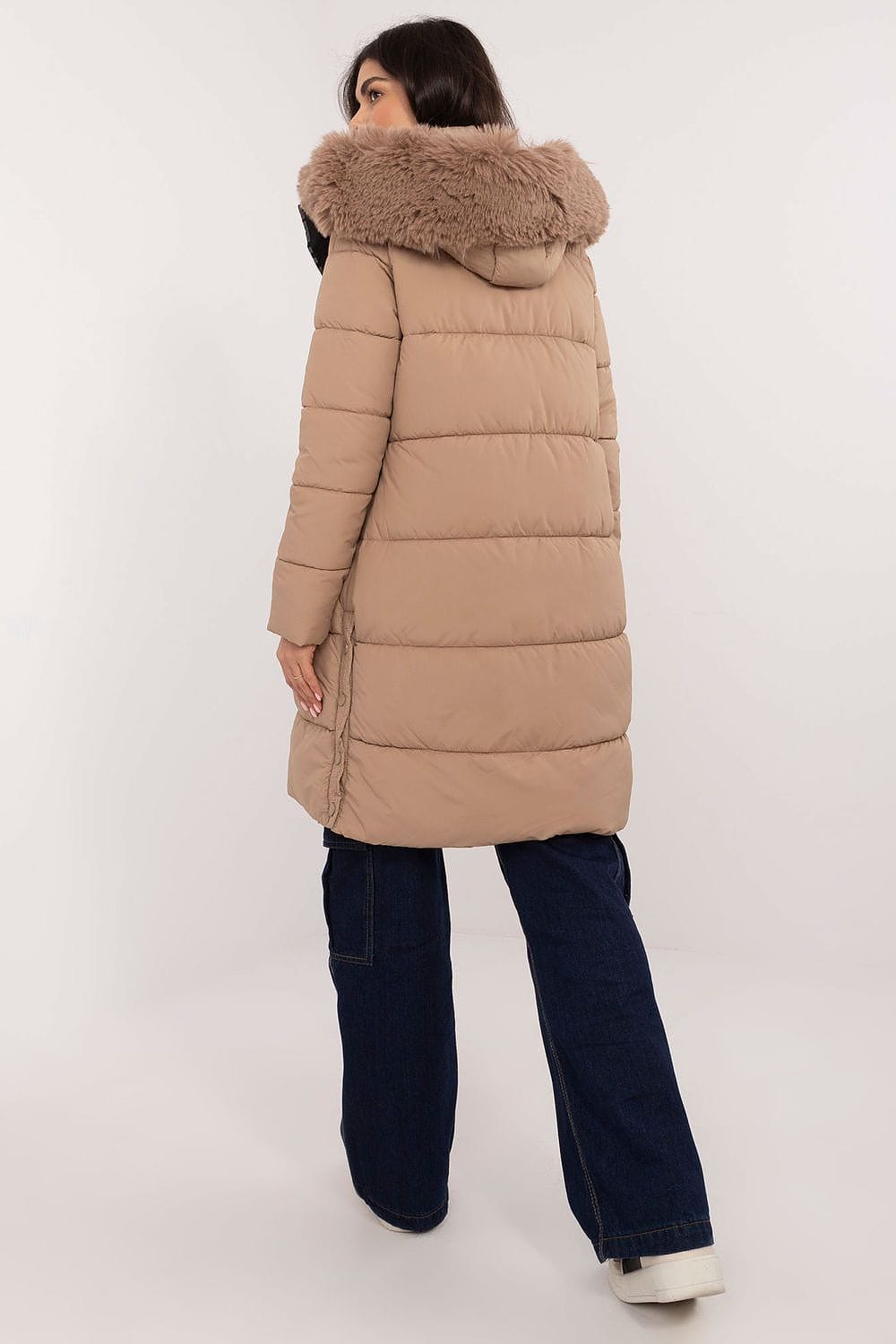 Women’s Long Quilted Winter Hooded Jacket - ShalayeFashion