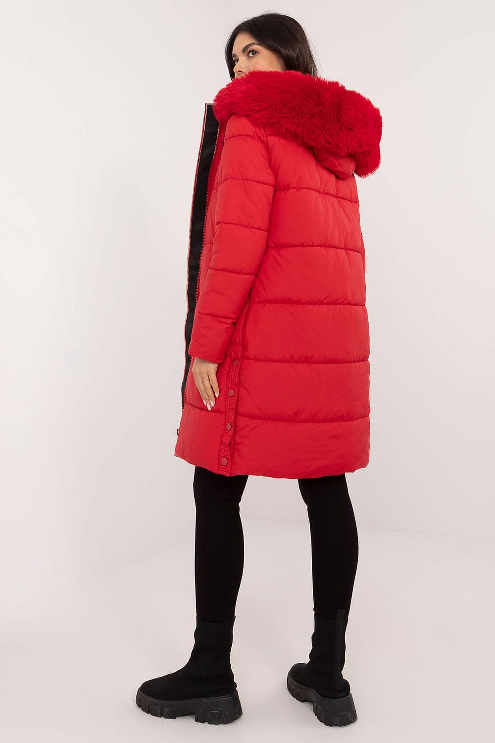 Women’s Long Quilted Winter Hooded Jacket - ShalayeFashion