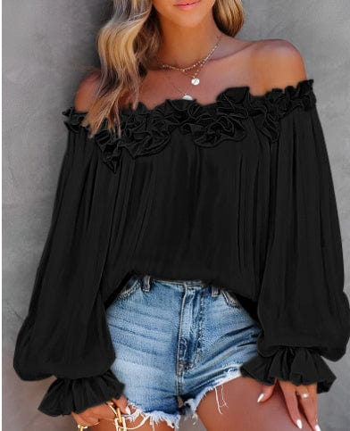 Women’s Off - Shoulder Long Sleeve Top - ShalayeFashion
