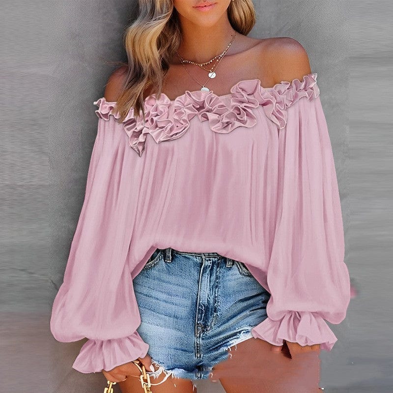 Women’s Off - Shoulder Long Sleeve Top - ShalayeFashion