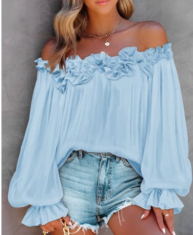 Women’s Off - Shoulder Long Sleeve Top - ShalayeFashion