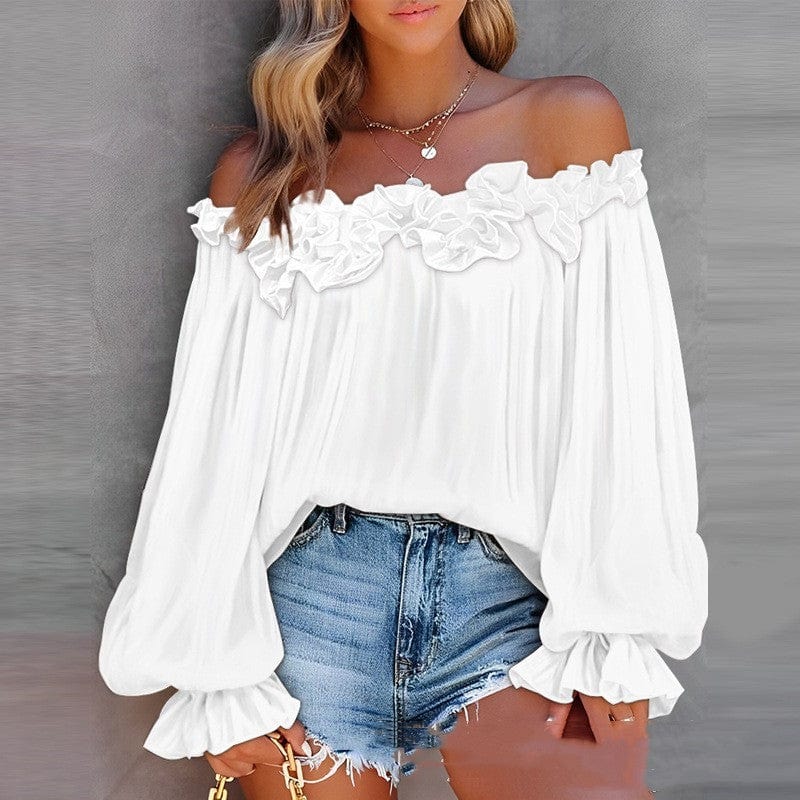 Women’s Off - Shoulder Long Sleeve Top - ShalayeFashion
