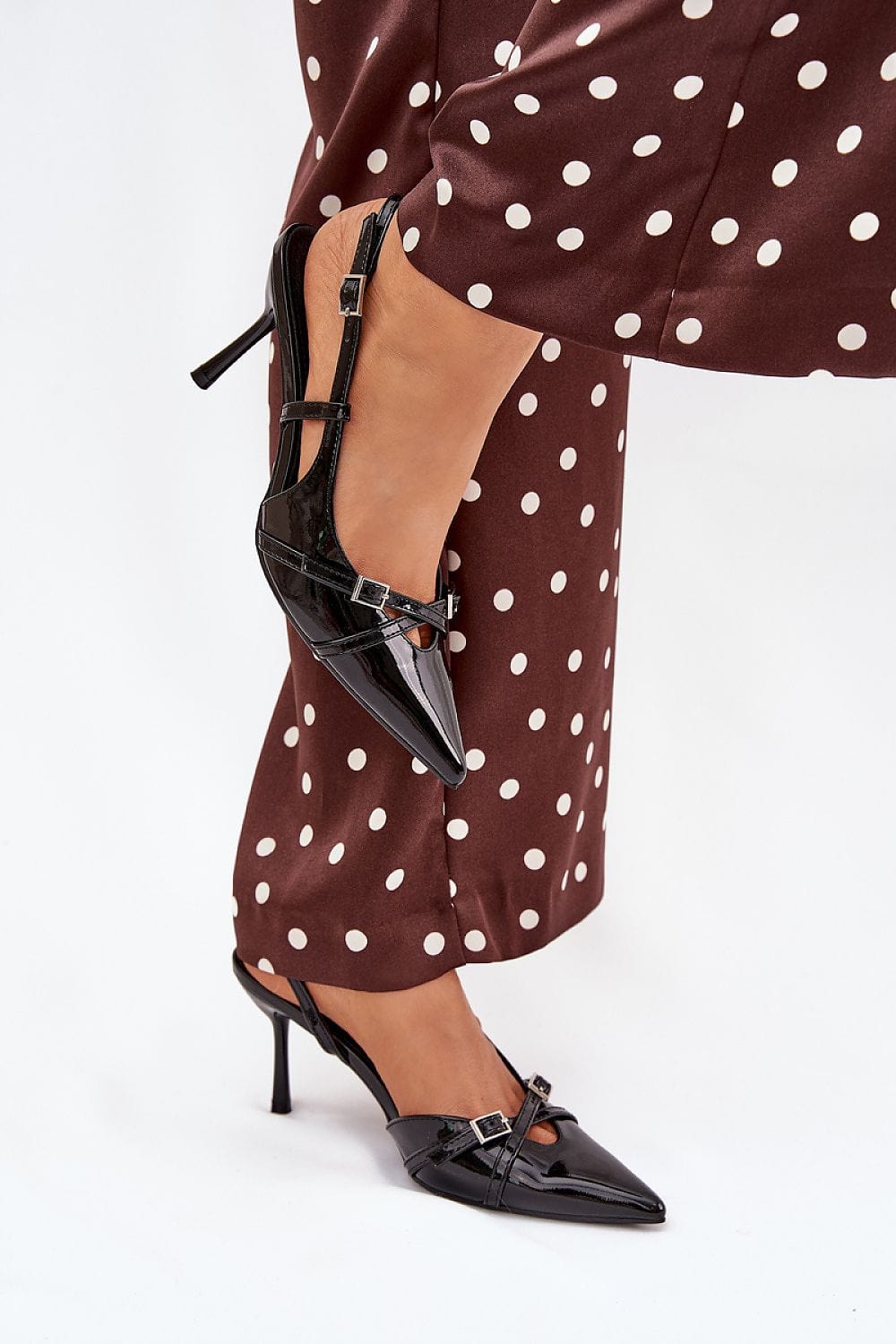 Women's Open Heel Pumps Interlacing Strap - ShalayeFashion