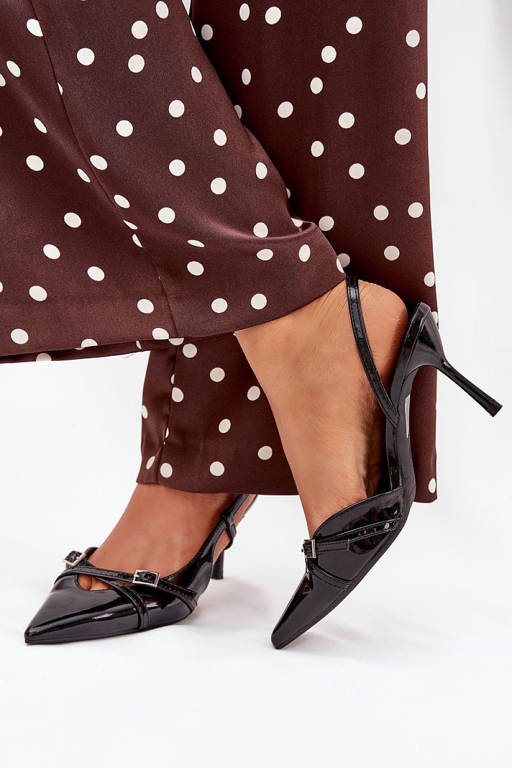 Women's Open Heel Pumps Interlacing Strap - ShalayeFashion