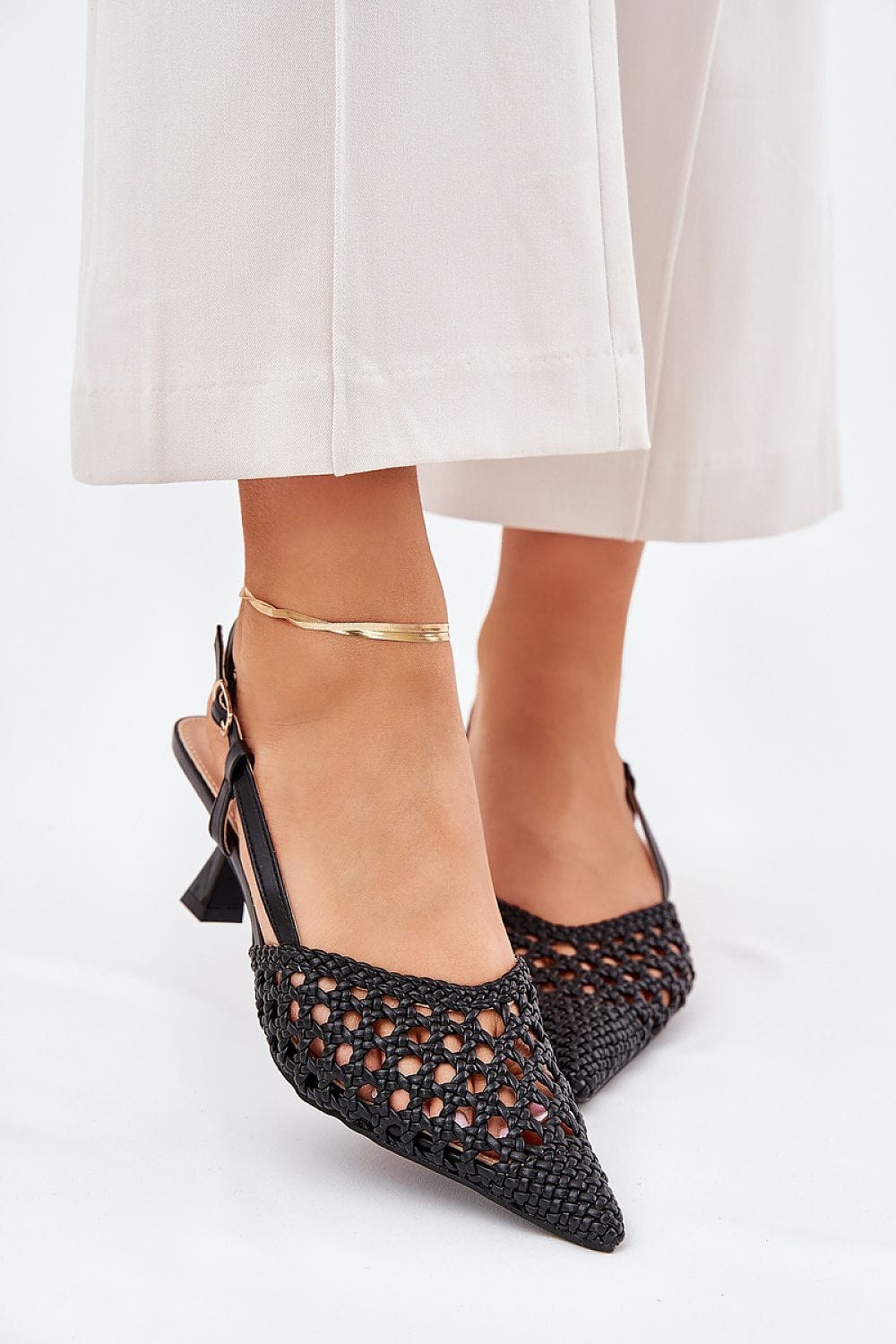 Women's Open Toe High Heels Buckle Strap - ShalayeFashion