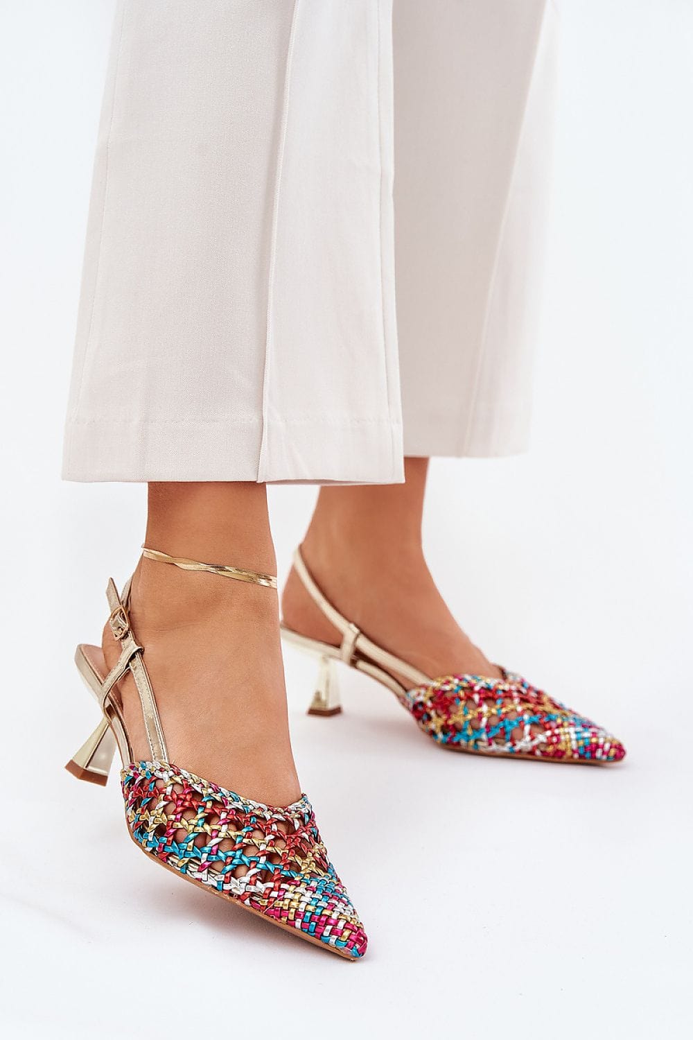 Women's Open Toe High Heels Buckle Strap - ShalayeFashion