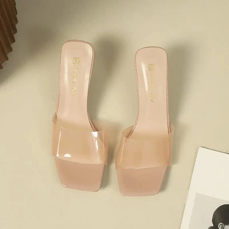 Women's Open Toe Kitten Heels Sandals - ShalayeFashion