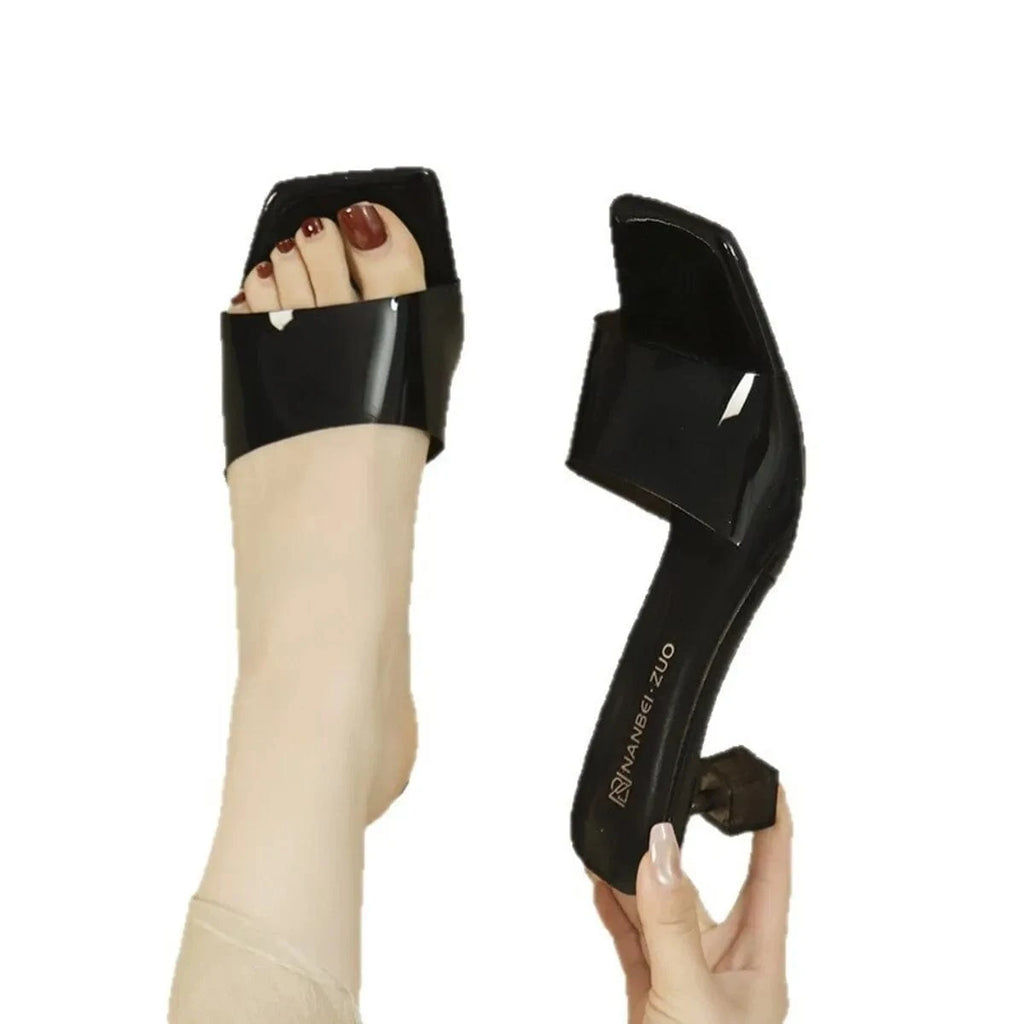 Women's Open Toe Kitten Heels Sandals - ShalayeFashion