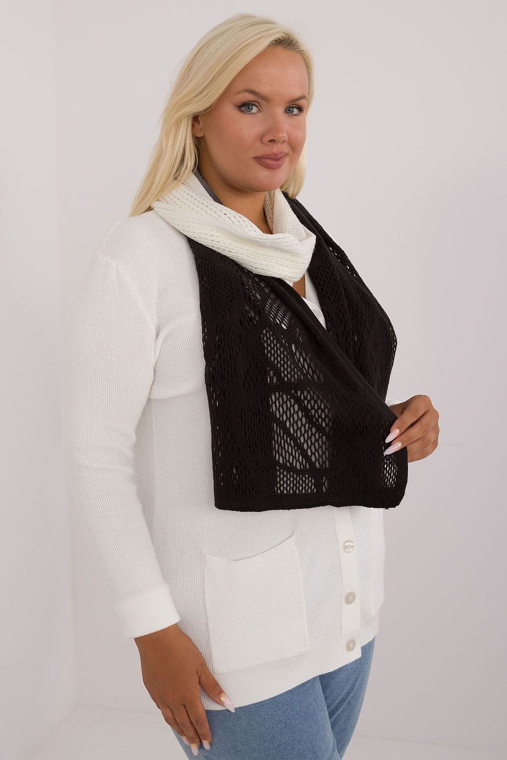 Women's Openwork Scarf Cotton Wool Long - ShalayeFashion