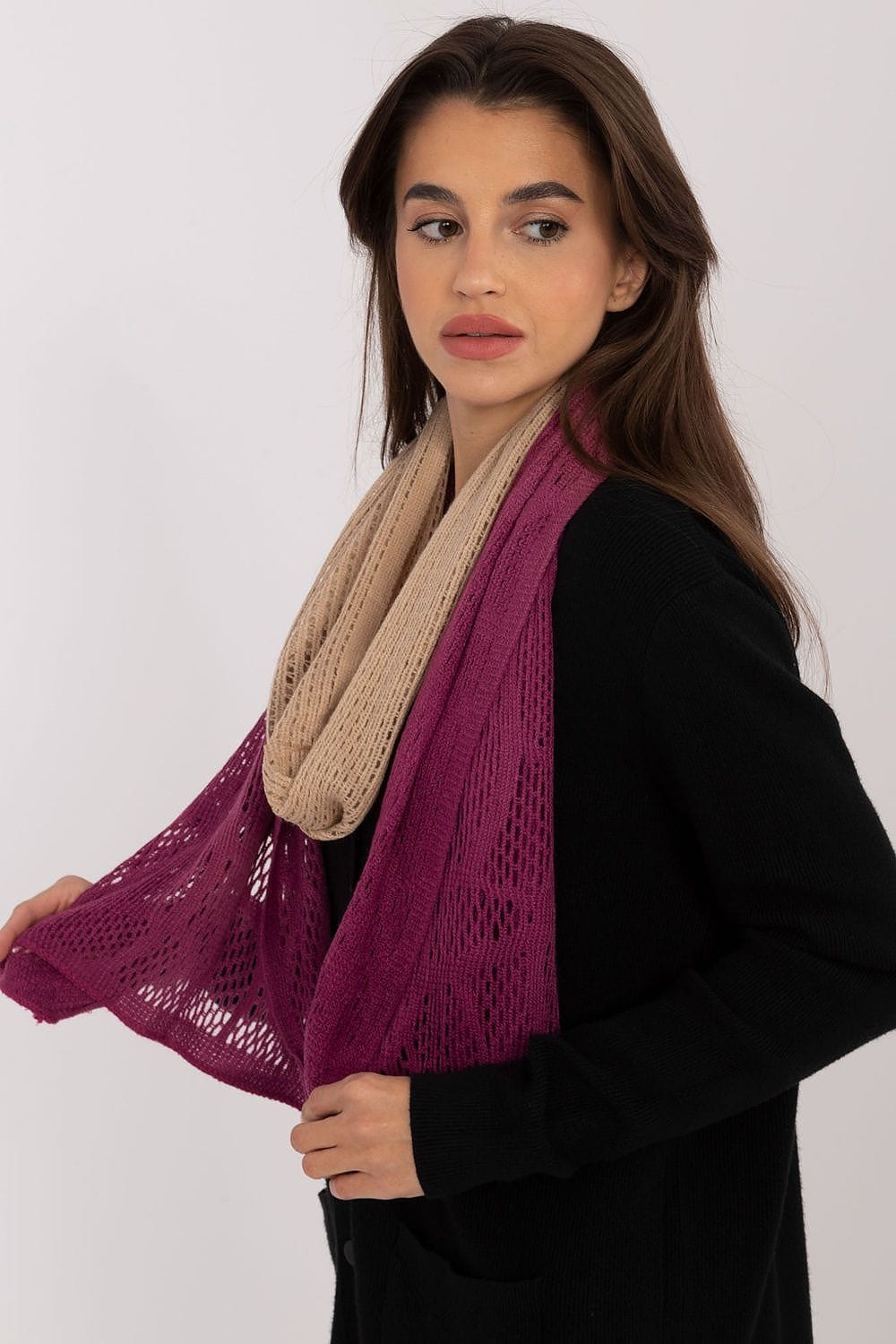 Women's Openwork Scarf Cotton Wool Long - ShalayeFashion