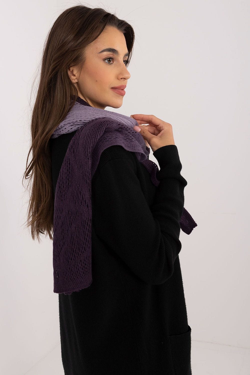 Women's Openwork Scarf Cotton Wool Long - ShalayeFashion