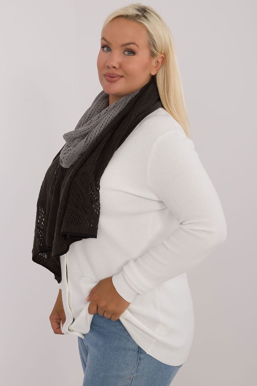 Women's Openwork Scarf Cotton Wool Long - ShalayeFashion