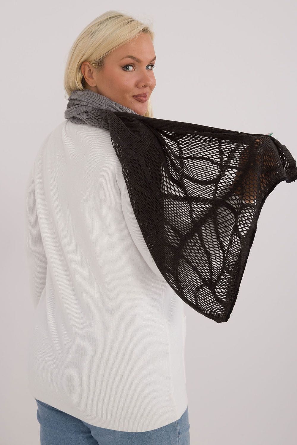 Women's Openwork Scarf Cotton Wool Long - ShalayeFashion