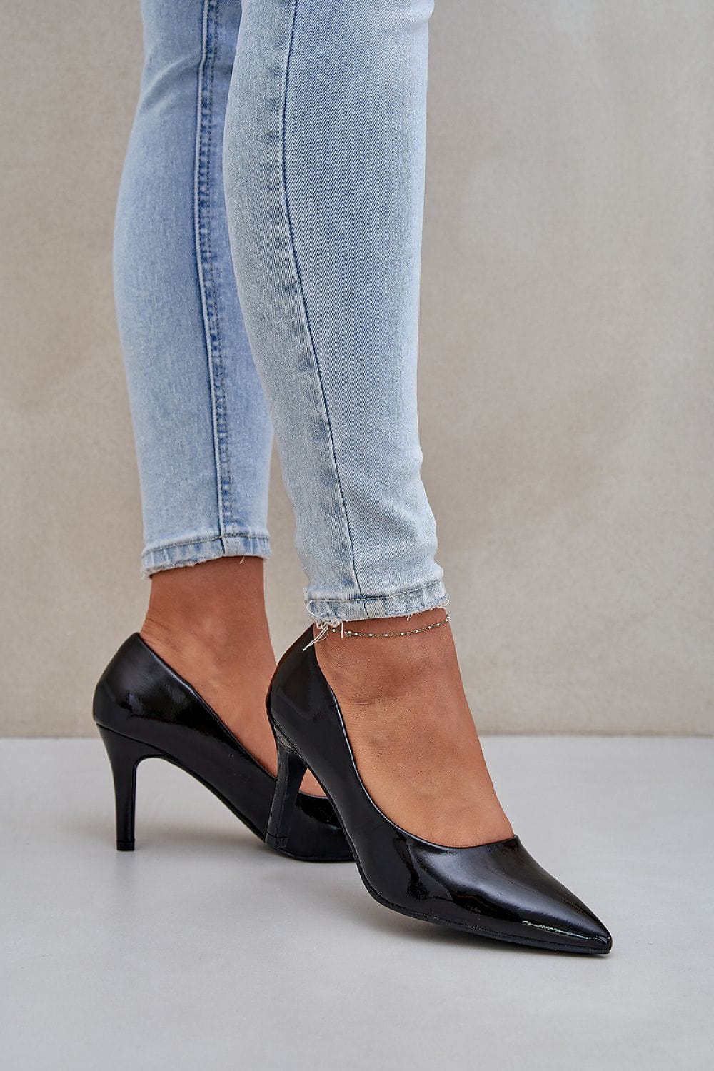 Women's Patent Eco Leather Heels Elegant - ShalayeFashion