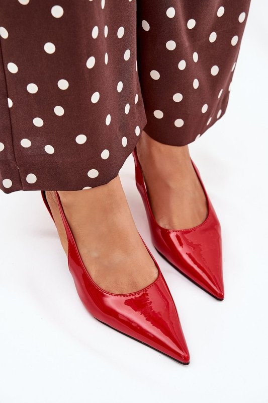 Women's Pointed Toe Pumps Open Heel Style - ShalayeFashion