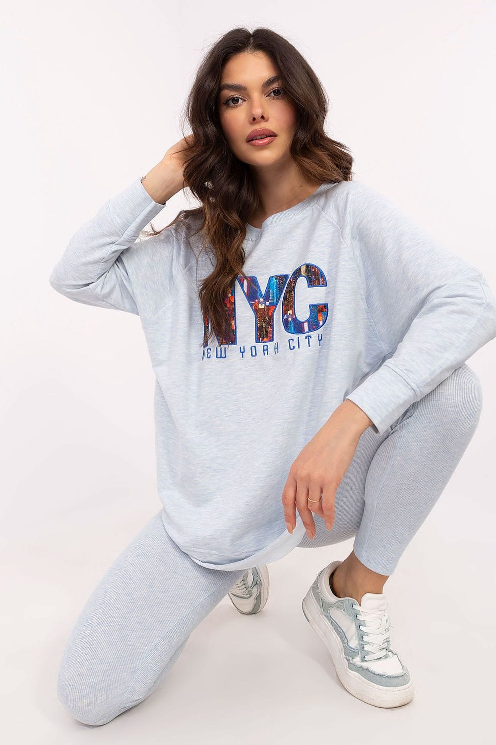 Women’s Printed Sweatshirt Leggings Set - ShalayeFashion