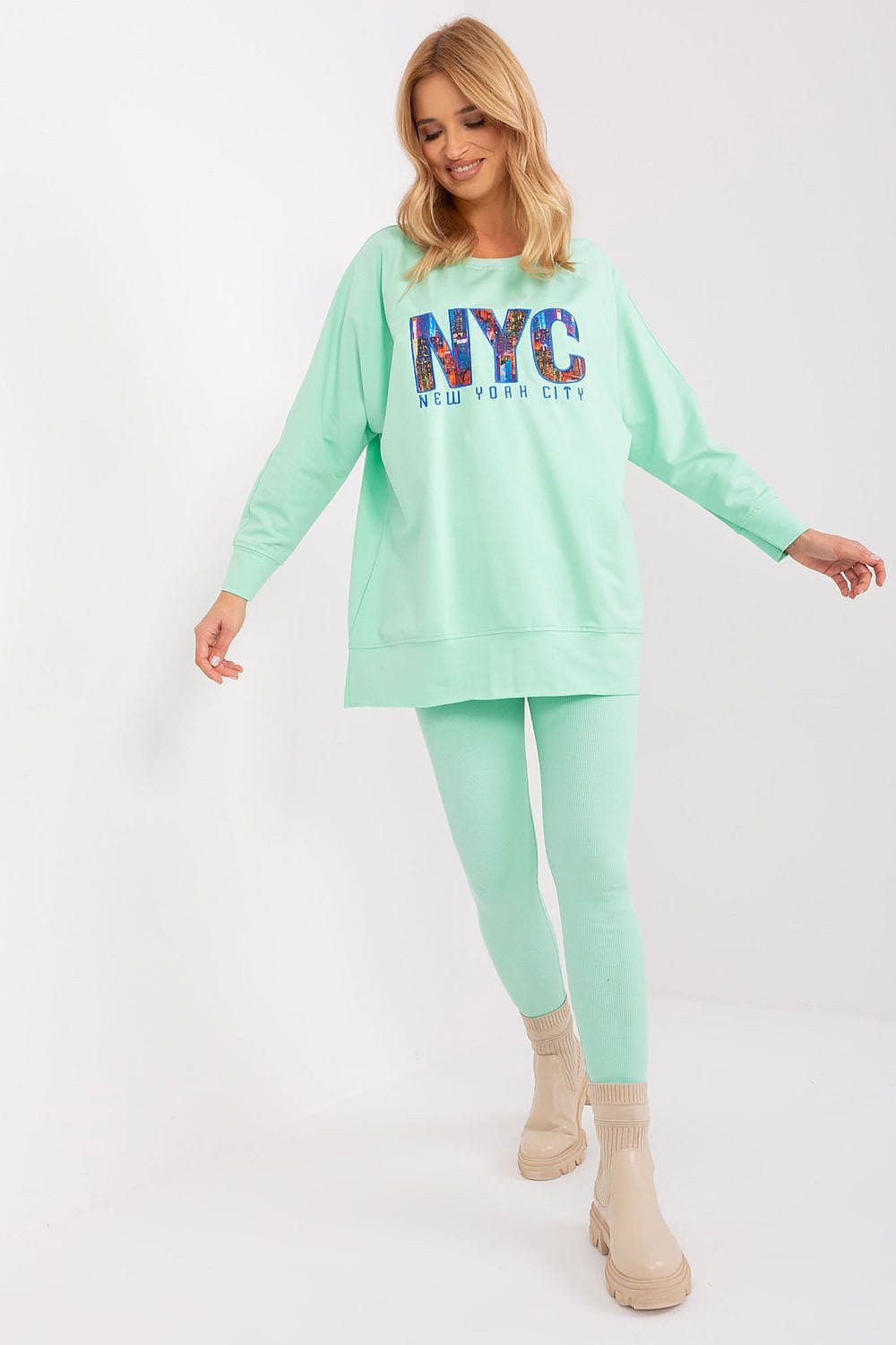 Women’s Printed Sweatshirt Leggings Set - ShalayeFashion