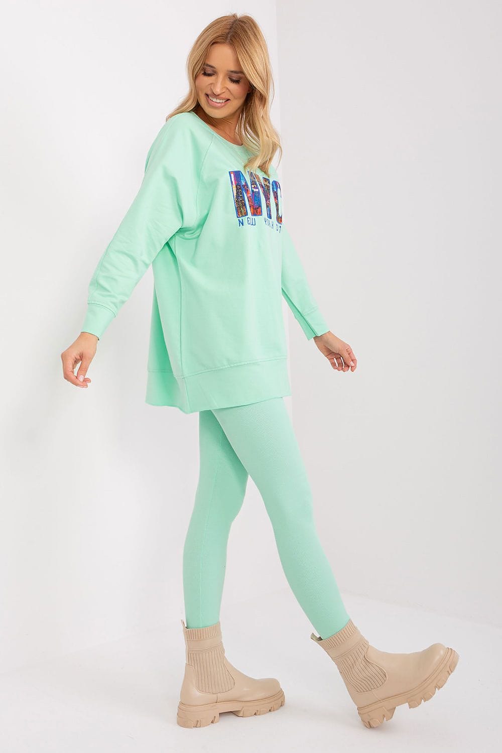 Women’s Printed Sweatshirt Leggings Set - ShalayeFashion
