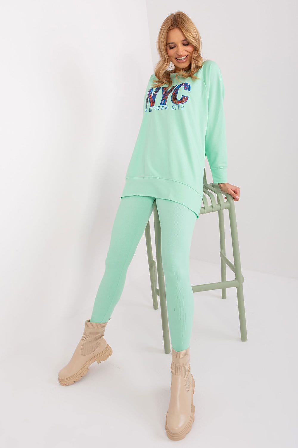 Women’s Printed Sweatshirt Leggings Set - ShalayeFashion
