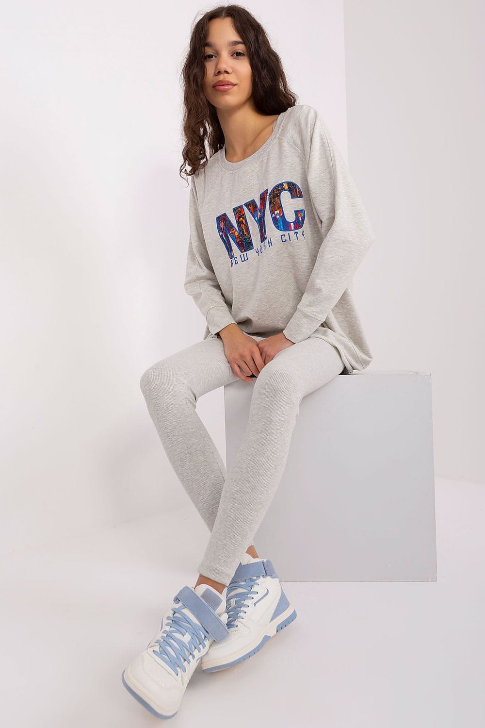 Women’s Printed Sweatshirt Leggings Set - ShalayeFashion