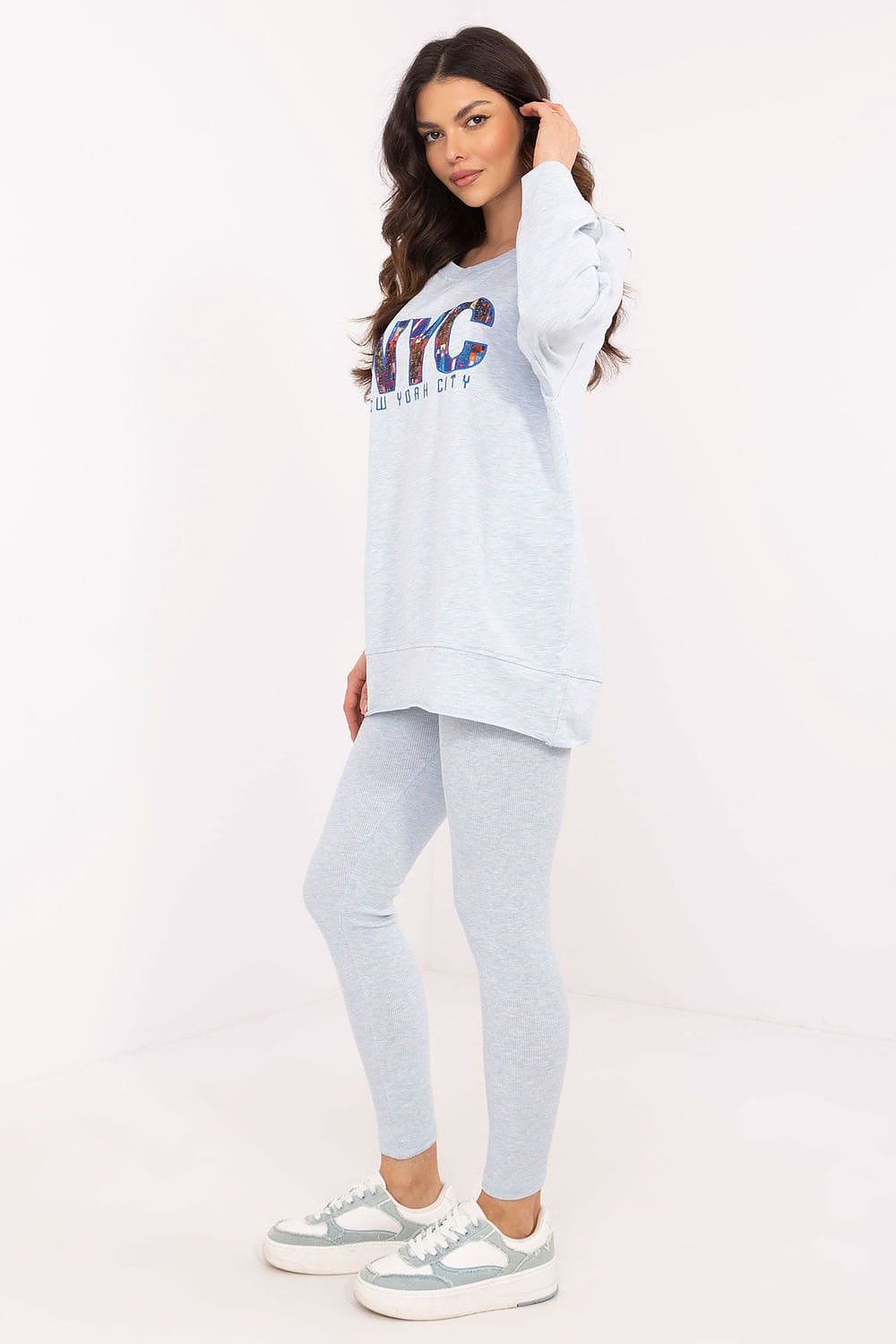 Women’s Printed Sweatshirt Leggings Set - ShalayeFashion