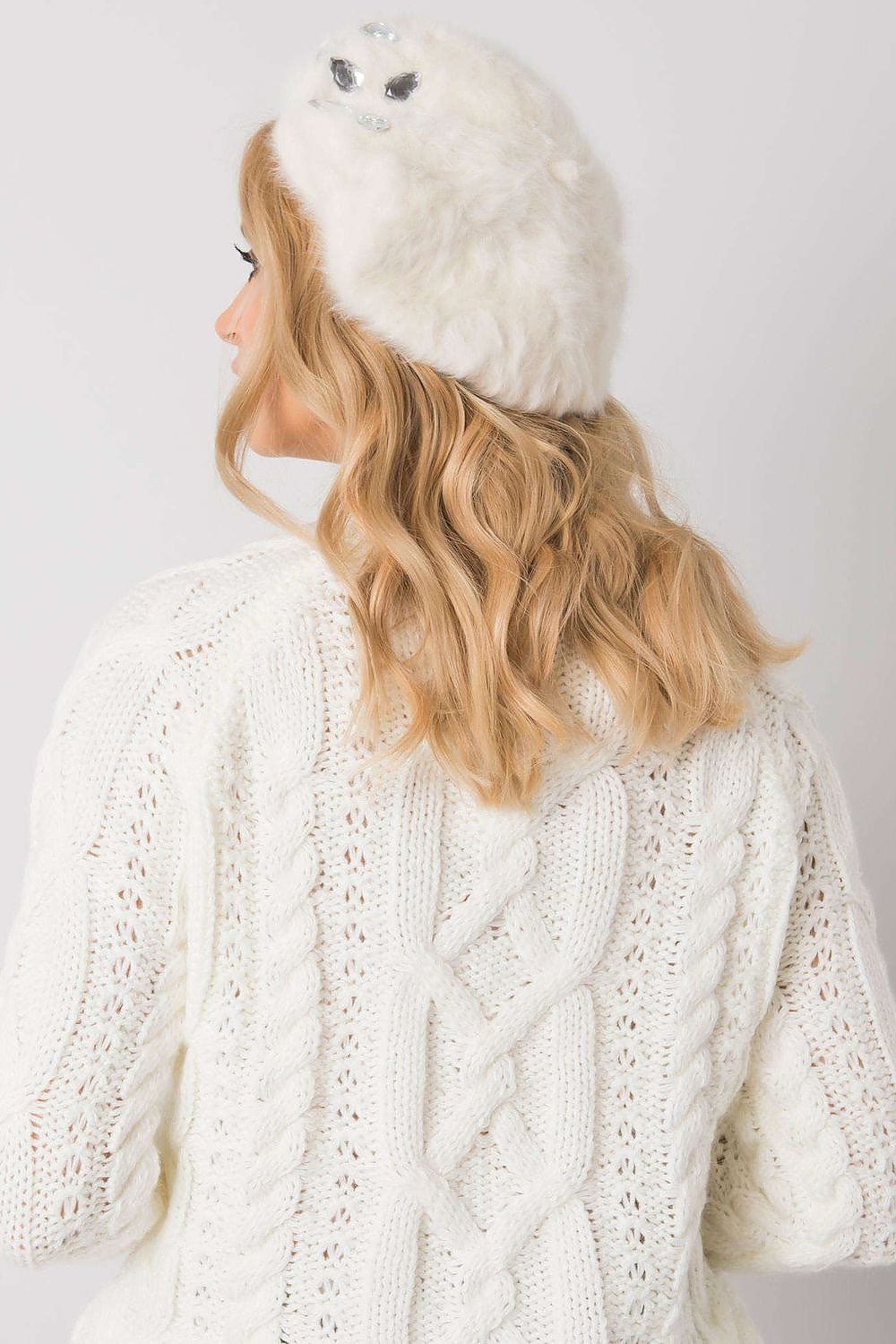 Women's Purple Crystal Beret Winter - ShalayeFashion