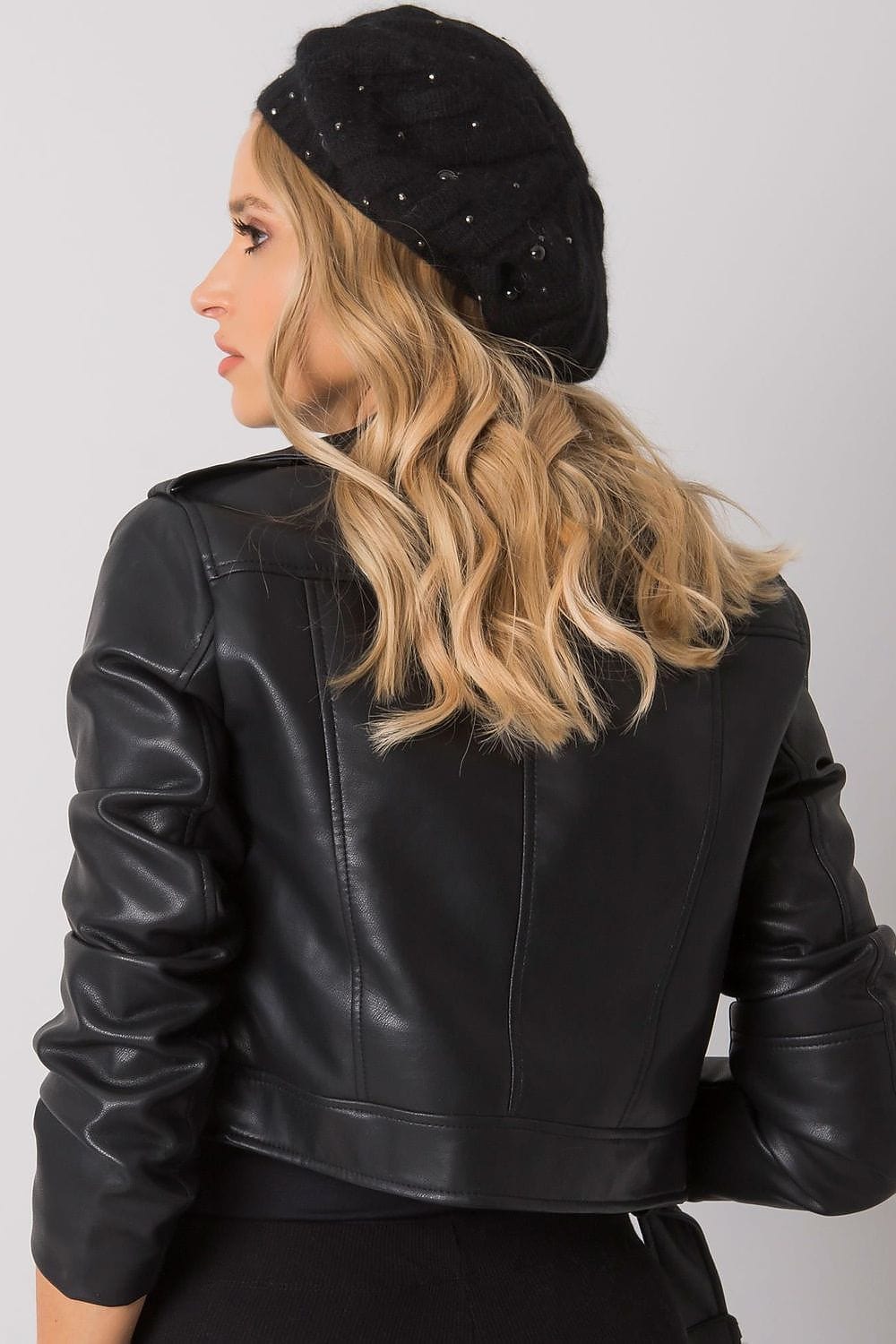 Women's Rhinestone Pearl Cap Ecru - ShalayeFashion