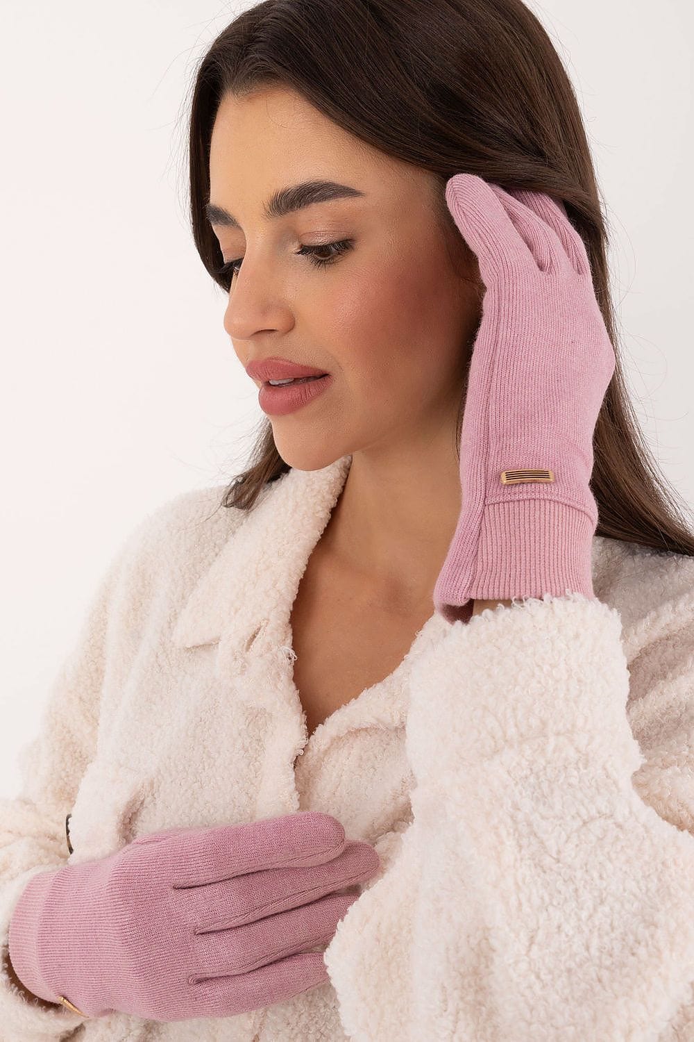 Women's Ribbed Touchscreen Gloves Winter - ShalayeFashion