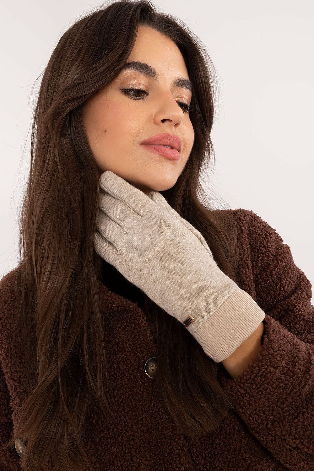 Women's Ribbed Touchscreen Gloves Winter - ShalayeFashion