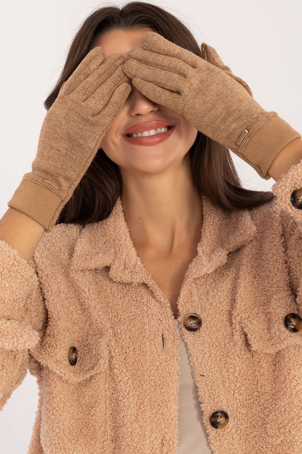 Women's Ribbed Touchscreen Gloves Winter - ShalayeFashion