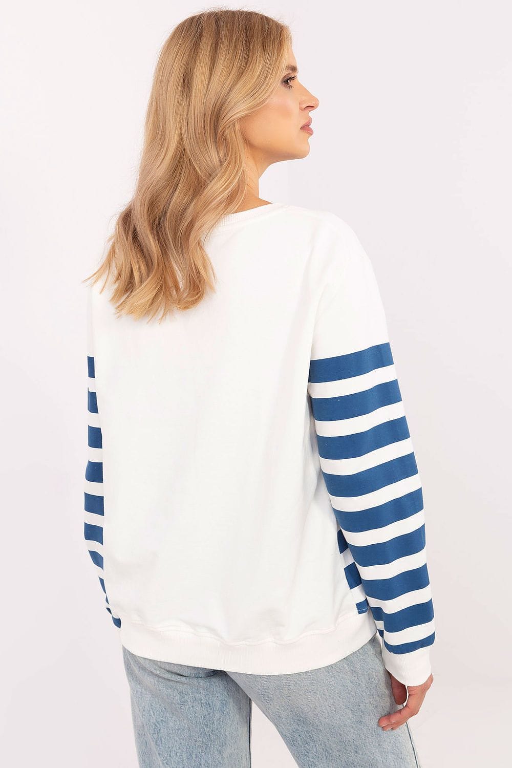 Women’s Striped Cotton Casual Sweatshirt - ShalayeFashion