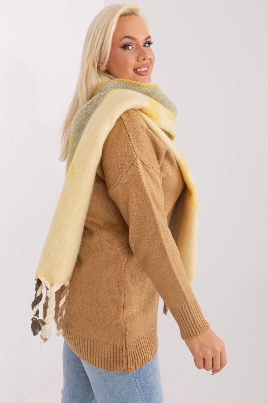Women's Striped Pattern Scarf Tassels - ShalayeFashion