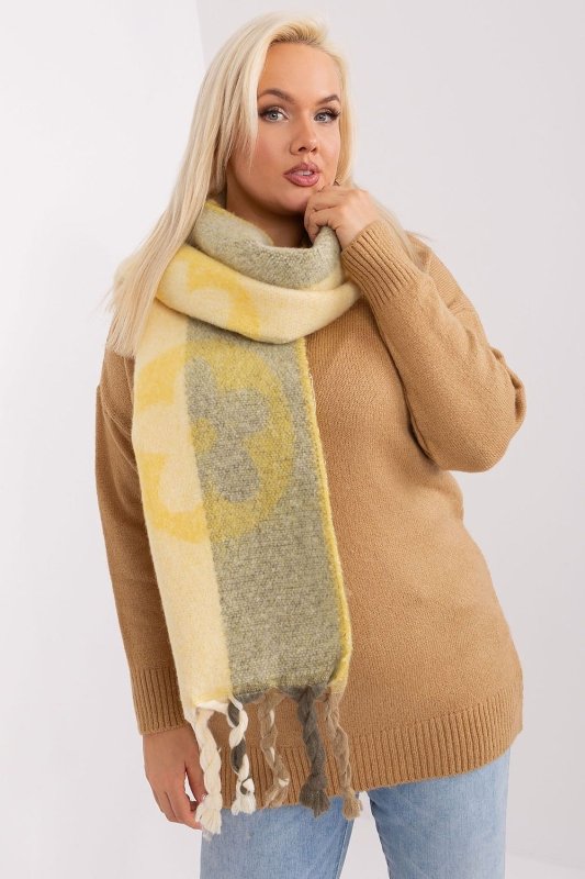Women's Striped Pattern Scarf Tassels - ShalayeFashion