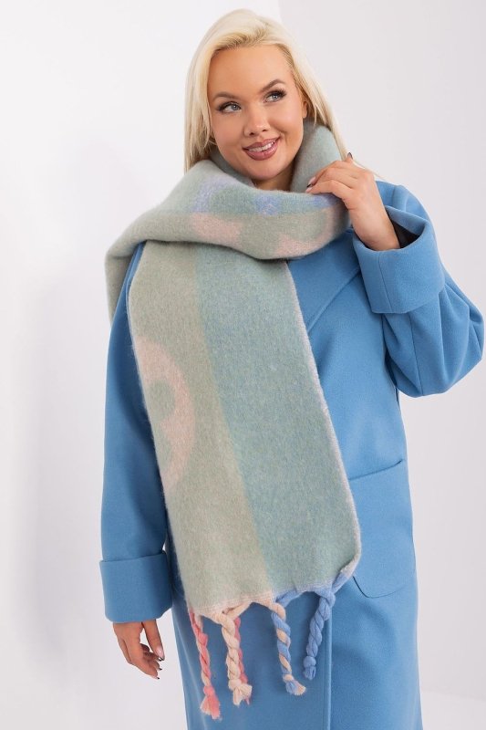 Women's Striped Pattern Scarf Tassels - ShalayeFashion
