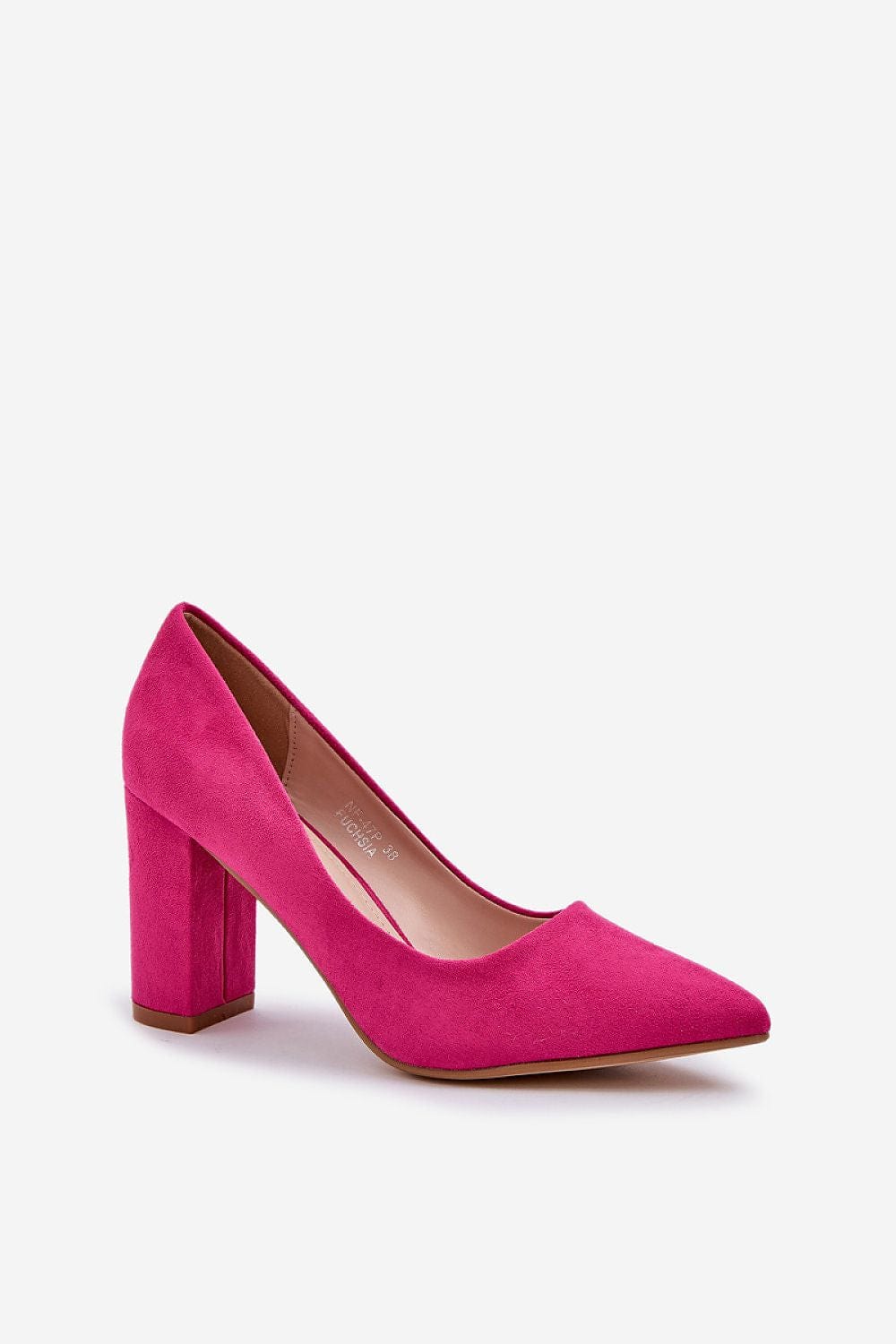 Women’s Suede Pumps with Block Heel - ShalayeFashion