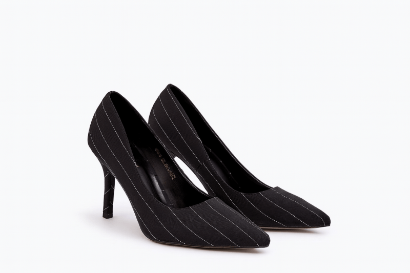 Women's Textile Stilettos Pointed Toe - ShalayeFashion