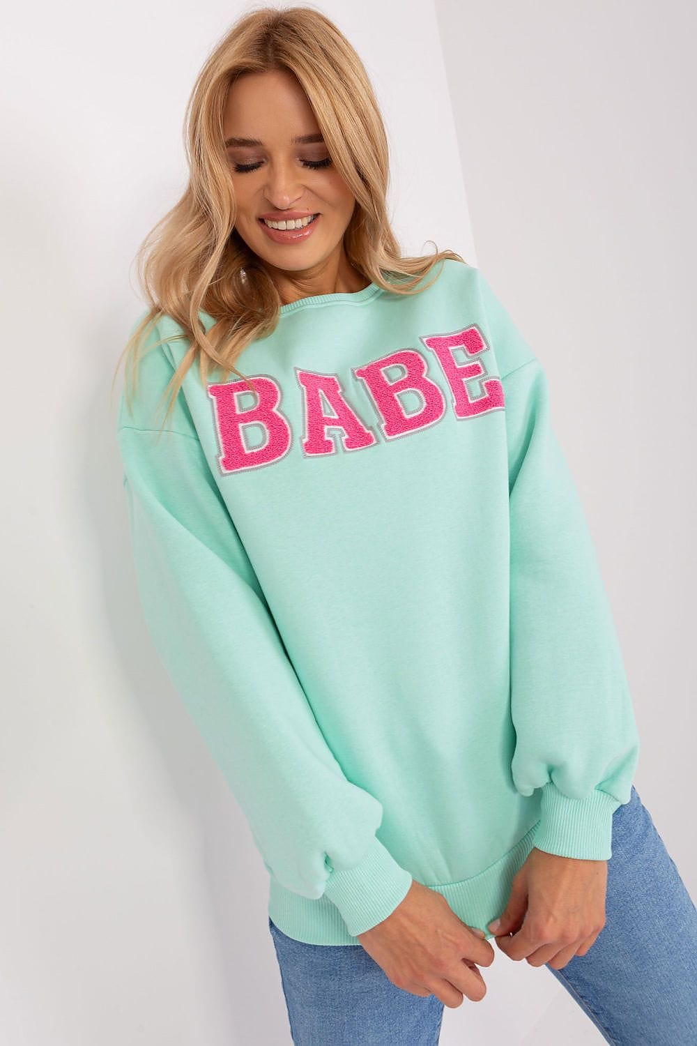 Women’s Textured Printed Sweatshirt - ShalayeFashion