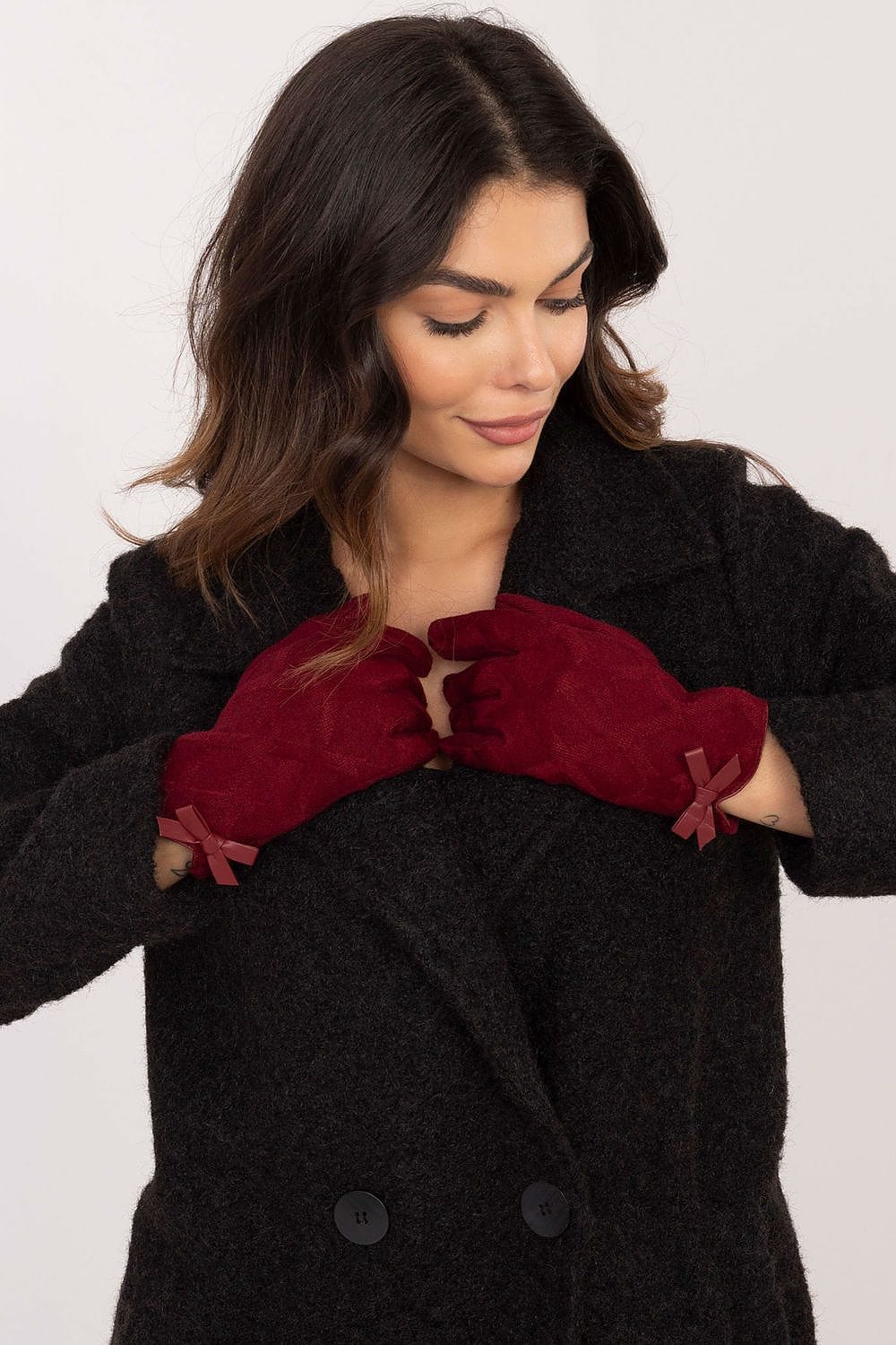 Women's Touchscreen Gloves Bow Detail Winter - ShalayeFashion