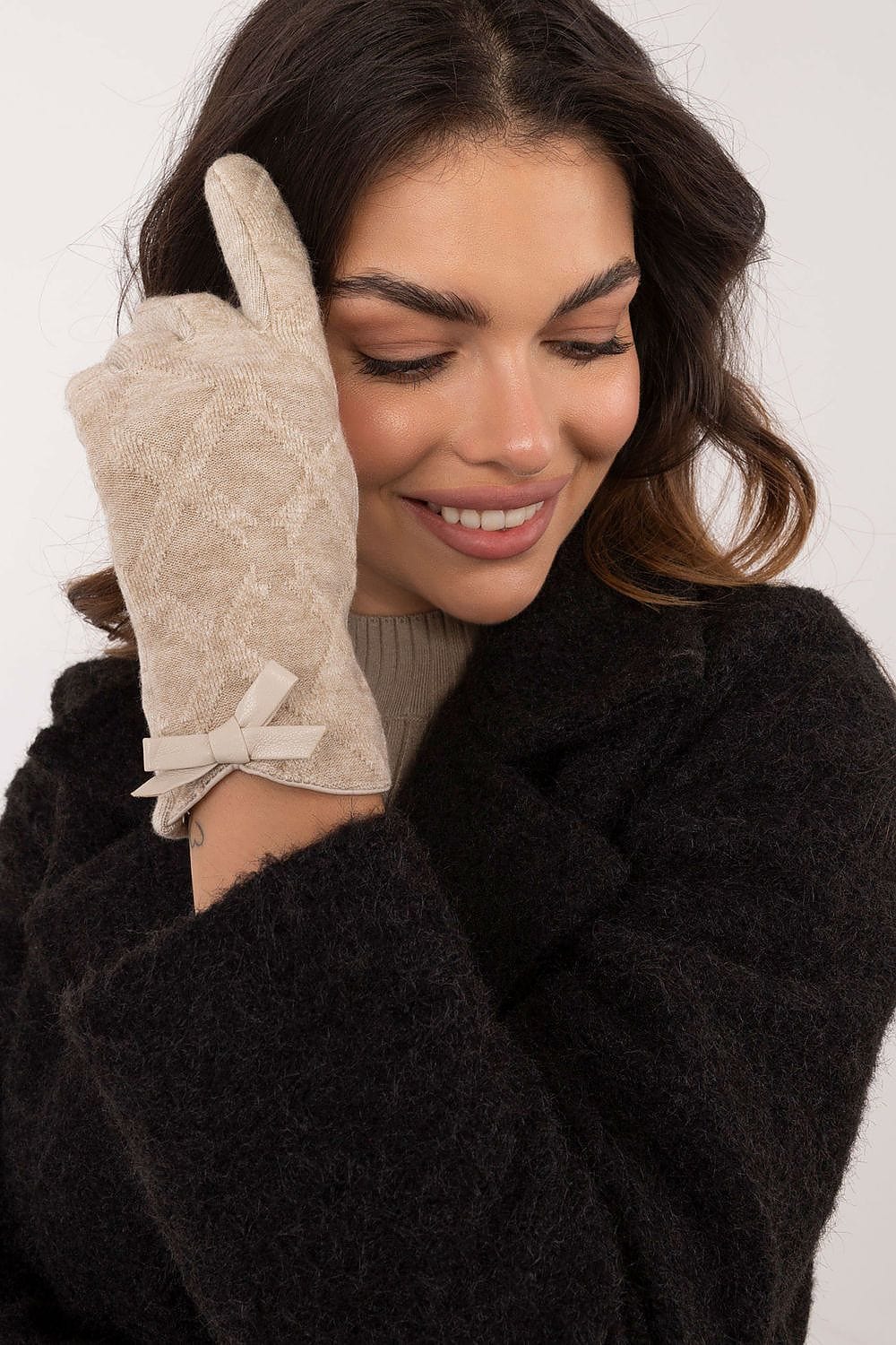 Women's Touchscreen Gloves Bow Detail Winter - ShalayeFashion