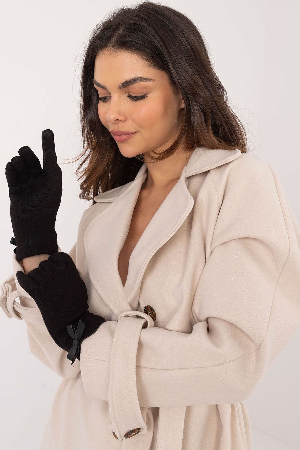 Women's Touchscreen Gloves Bow Detail Winter - ShalayeFashion