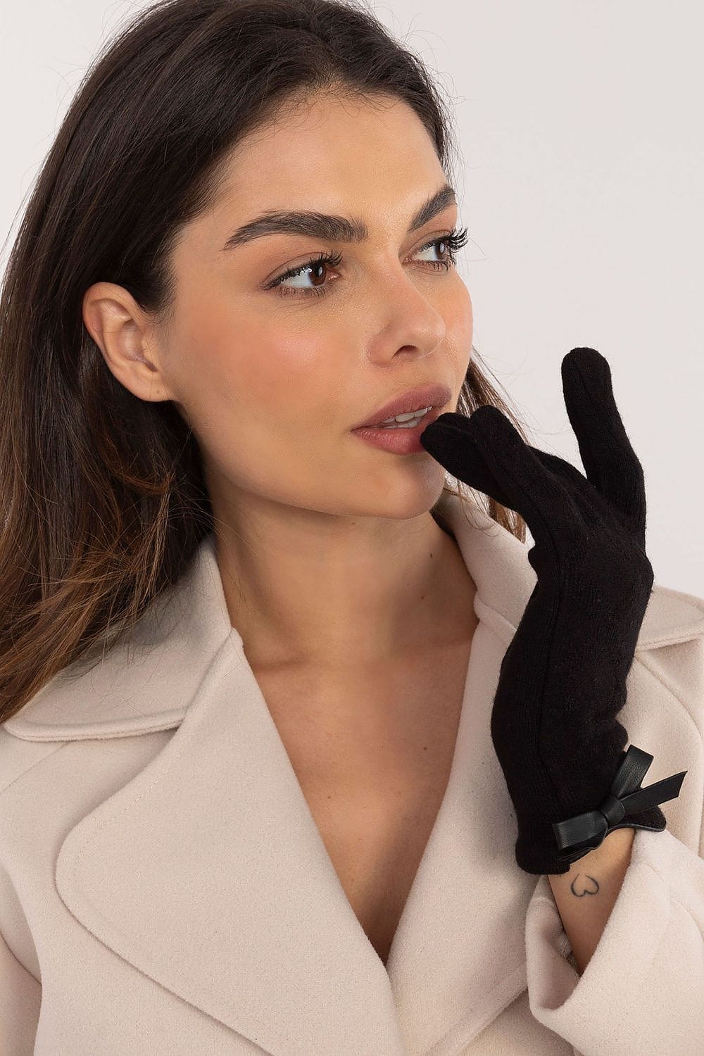 Women's Touchscreen Gloves Bow Detail Winter - ShalayeFashion