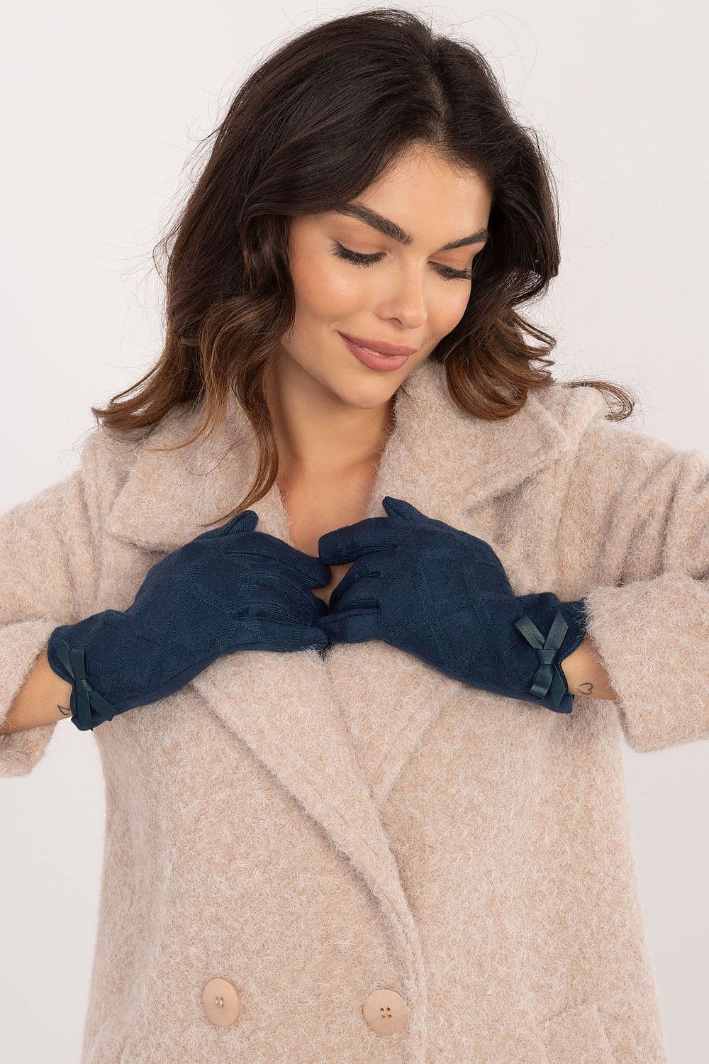 Women's Touchscreen Gloves Bow Detail Winter - ShalayeFashion