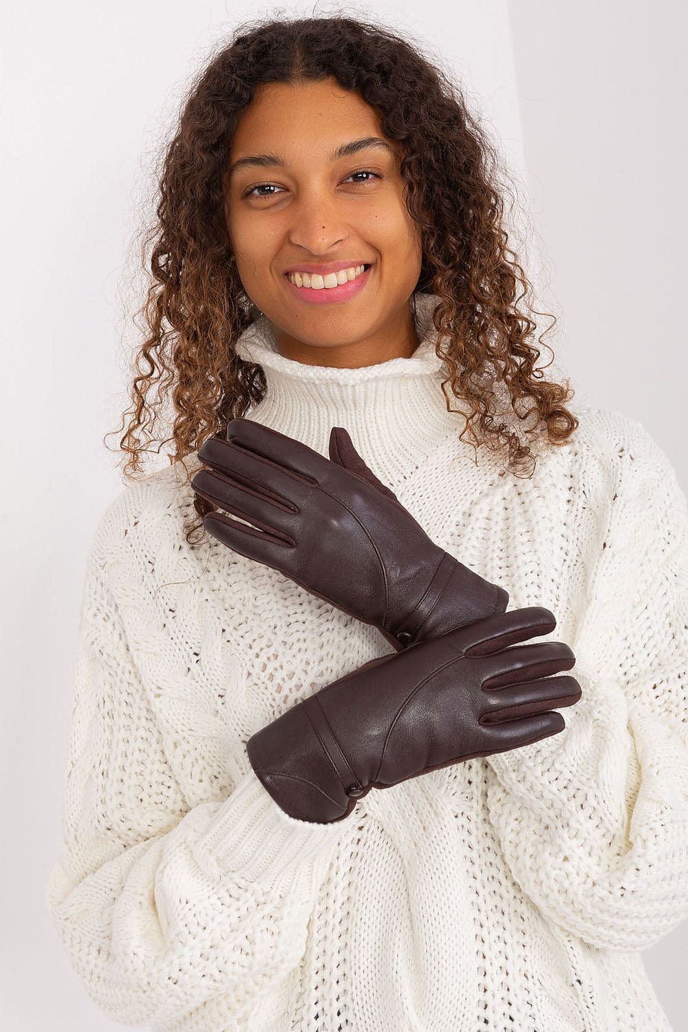 Women's Touchscreen Gloves Decorative Straps - ShalayeFashion