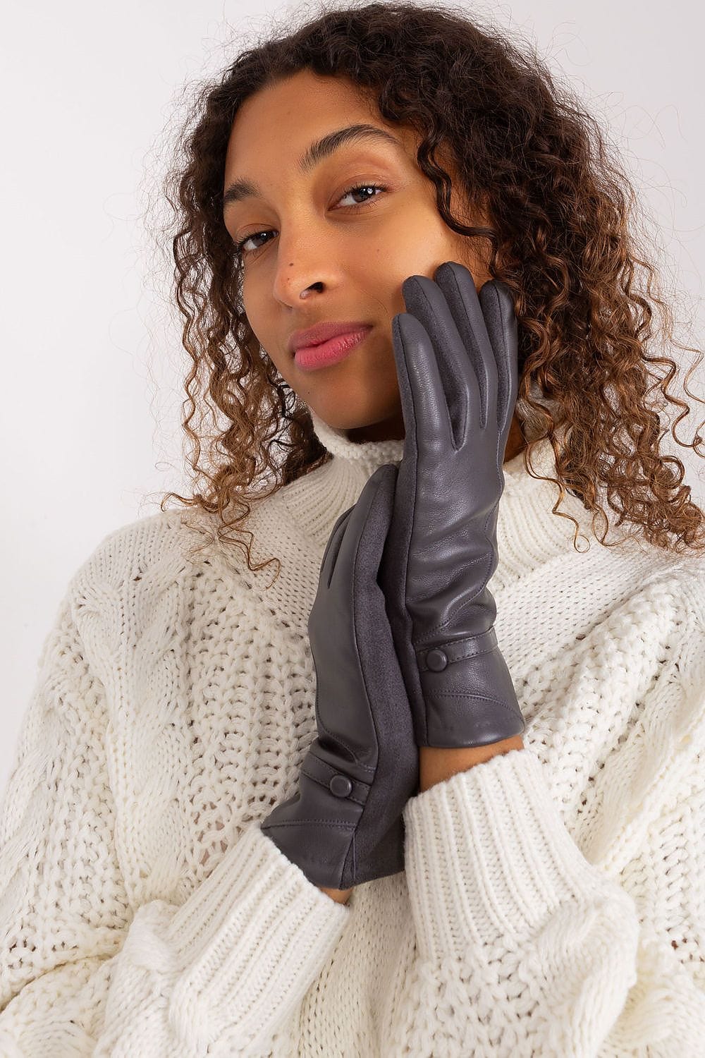 Women's Touchscreen Gloves Decorative Straps - ShalayeFashion