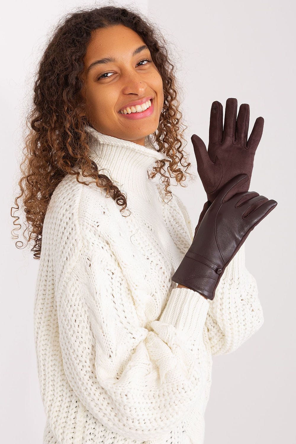 Women's Touchscreen Gloves Decorative Straps - ShalayeFashion