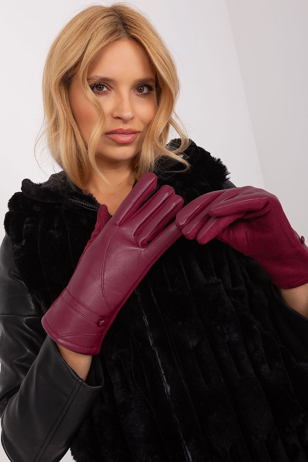 Women's Touchscreen Gloves Decorative Straps - ShalayeFashion