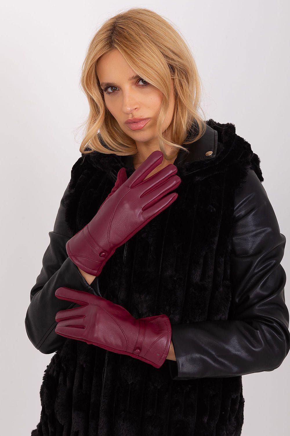 Women's Touchscreen Gloves Decorative Straps - ShalayeFashion