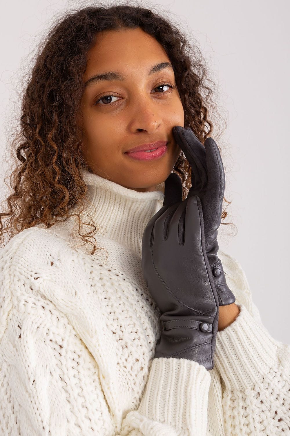 Women's Touchscreen Gloves Decorative Straps - ShalayeFashion