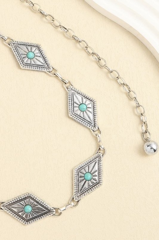 Women's Vintage Turquoise Statement Belt - ShalayeFashion